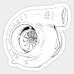 Turbocharger Wireframe Sticker